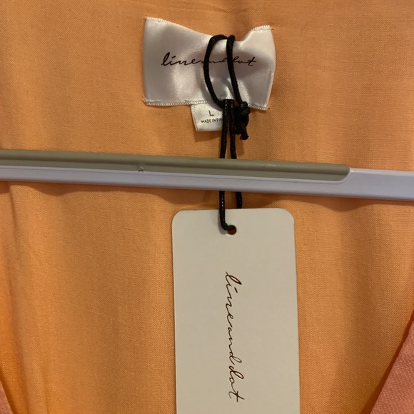 Line & Dot Sorbet Baby Doll Dress in Coral - Picture 4 of 7